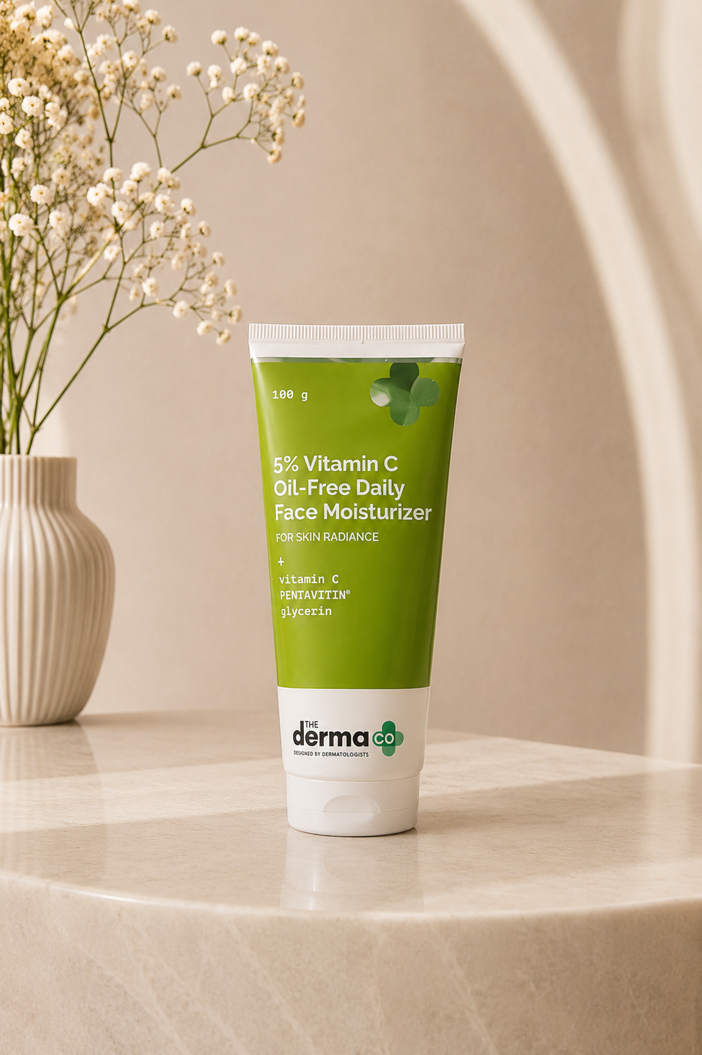 The Derma Co 5% Vitamin C Oil-Free Daily Face Moisturizer for Skin Radiance